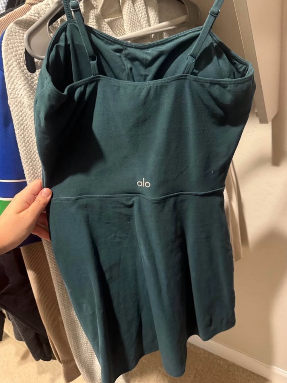 ALO Yoga Women's Forest Green Athletic Dress